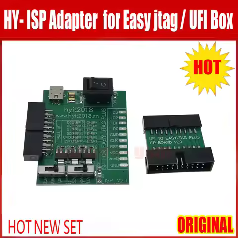 New HY-ISP eMMc ISP 2 IN 1 adapter tool supports Easy Jtag or UFI Box to improve stability performan