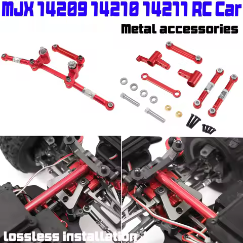 Metal steering component rod servo rod For MJX HYPER GO 1/14 14209 14210 14211 remote control car up