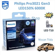 Philips Car Headlight Bulb Pro3021 Gen3 LED+1 6000K Nissan Tiida LED T10