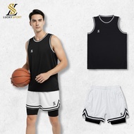 2-in-1 Dry-fit Basketball Gym Running Jersey and Basketball Pants Set