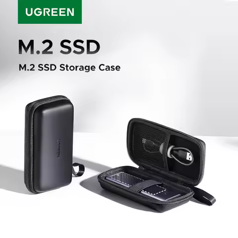 UGREEN M2 SSD Case Storage Case SSD Enclosure Bag for SSD Case Laptop Accessories EVA+PU Hard Drive 