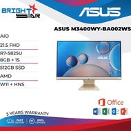 AIO ASUS M3400WY-BA002WS (21.5 FHD / R7-5825U / 8GB + 1S / 512GB SSD / AMD / W11 + HNS / 3Y OS / WIR