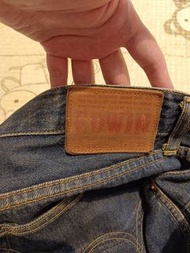 古著vintage 日版 EDWIN505 三排扣、大E赤耳直筒牛仔褲，男36腰