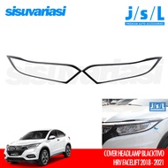 HRV 2018 2019 2020 2021 JSL Accessories Headlamp Cover Garnish Black Matte Blacktivo