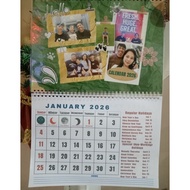 A3 laminated top 2026 Calendar /Personalized