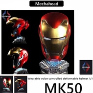 Mechahead MK50 1/1 Iron Man MK50 Wearable Voice Control Deformation Helmet Marvel Merchandise MK5 MH