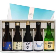 Japanese Sake Tasting Set of 5 Famous Breweries Junmai Daiginjo Dassai Kubota Suigei Hatsusono Tsuki