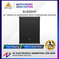 BEHRINGER B1800XP High-Performance Active PA Subwoofer with 18" Turbosound Speaker and Built-In Crossover