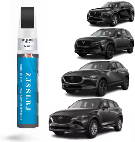Car Touch Up Paint(Jet Black Mica(41W)) for Mazda, Car Paint Scratch Repair Kit, Quick & Easy Soluti