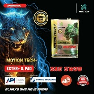 MOTION TECH + 5W30 (4 LITRES) PAO & ESTER + API SP/CF 100% FULLY SYNTHETIC ENGINE OIL ILSAC GF-6A, A