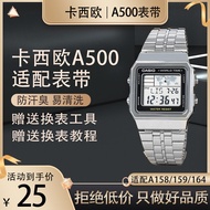 Dây Đeo Đồng Hồ Casio A500WA-1DF 7DF A158WA A168 A164 Bằng Thép Không Gỉ 18MM Phụ Kiện Đồng Hồ Phù H