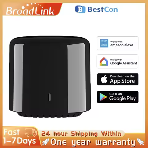 BroadLink RM4 BestCon RM4C mini IR Wi-Fi Smart Universal Remote Voice Control with Google Home & Ale