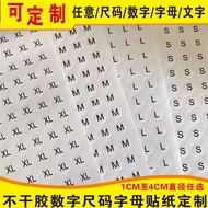 Number Number Sticker Clothing Number Size Sticker Letter Sticker Round Self-adhesive Label 1 to 3cm