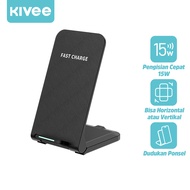 KIVEE Wireless Charger Dock Fast Charging Stand Universal HP Magnetic For iphone Samsung Xiaomi Huawei vivo Android Headphone