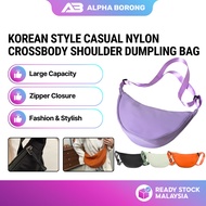 Alpha Crossbody Bag Dumpling Shoulder Bag Sling Bag Ins Fashion Hip Hop Solid Color Shoulder Bag Nyl
