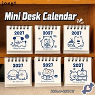 THUY 2026 Desk Calendar, Mini Portable Coil Calendar,  Cartoon Calendar Plan Book Desktop Ornaments