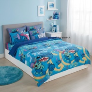 💙 ชุดประหยัด🧸!  (8 ลาย ) TOTO ลาย Stitch ผ้าปูที่นอน+ผ้านวม5ฟุต(70x90) ผ้านวม3.5ฟุต(60x80) ยี่ห้อโตโ