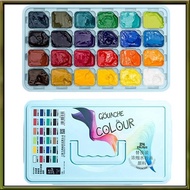 Art Beginner 24Color Jelly Gouache Paint Set 30ML Concentrated Gouache Paint Replaceable Gouache Ref