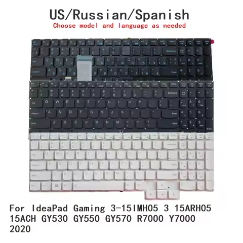 US RU SP PT TW RGB Keyboard For Lenovo IdeaPad Gaming 3-15IMH05 3 15ARH05 15ACH GY530 GY550 GY570 R7