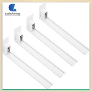 ☕ 4Pcs Auto-Push Fridge Beverage Organizer in White PET Rectangular Design