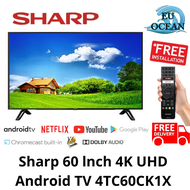 [INSTALLATION]Sharp 60 lnch 4K UHD Android TV 4TC60DL1X(1-13 days delivery)