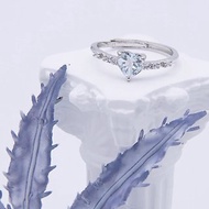 海中結晶 — 海藍寶心型石戒指 女生儀式感禮物