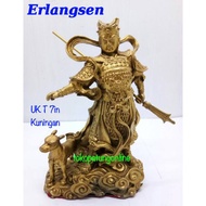 Erlang Brass Statue 7in