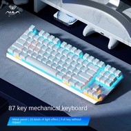 Aula F3087 Wired Gaming Mechanical Keyboard with Blue Backlight 87keys Office Keyboard for Laptop