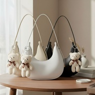 Women's Sling Bag Free Doll Hanging Bag Underarm Bag Shoulder Bag Moon bag Crescent Moon bag