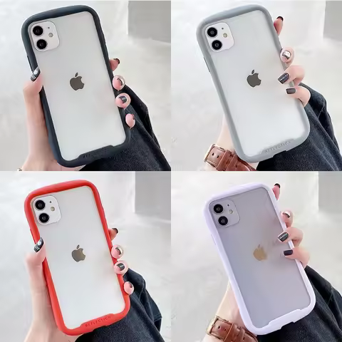 iFace Transparent Hard Phone Case For iPhone 13 12 Mini 11 14 15 Pro Cases Fashion Back Cove for iPh