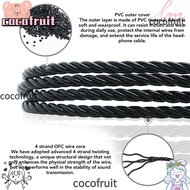 COCOFRUIT 4-Strand Braided Upgrade Cord, Built In Microphone 120cm / 47.24in MMCX to Type C Headphon