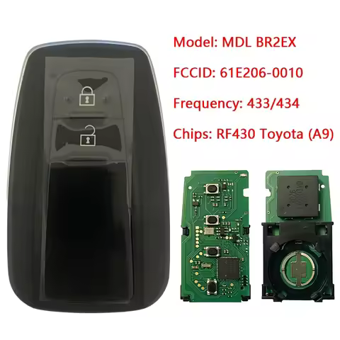 CN007124 Aftermarket 2 Button Smart Key Control For Toyota C-HR 2018 Remote With 433mhz Board 61E206