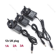 3pin UK Plug AC 220V to DC 12V 1A 2A 3A 1000ma 2000ma 3000ma Power Supply Transformer Charger Adapte