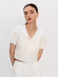 Pomelo. x Janesuda เสื้อลูกไม้ลายดอกไม้ / Pomelo. x Janesuda Floral Lace Top