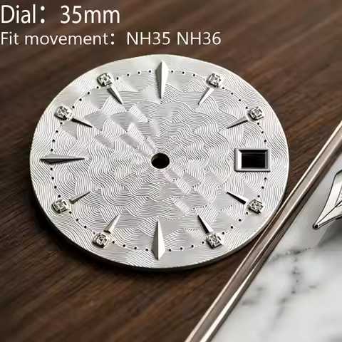 Presage 35mm Cocktail Diamond Watch Dial and Hands Suitable for NH35 NH36 Automatic Movement Replace