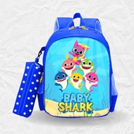 Kindergarten And Elementary School Boys Bag Cartoon Character Baby shark