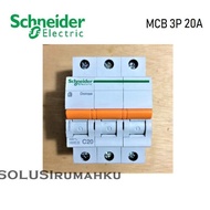 MCB 3 PHASE SCHNEIDER 20A / SIKRING 3 PAS 20 AMPERE / MCB 3P 20 A