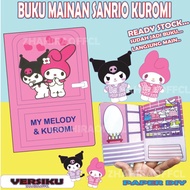 Paper dolls house kuromy melody Children's Toys sanrio mini kuromi paper Doll