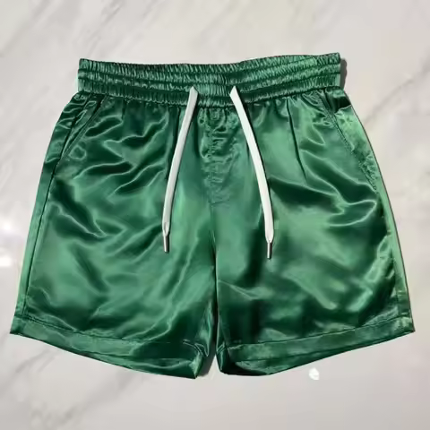 Glossy summer party club shorts Plus size casual satin sleeping silk bottoms
