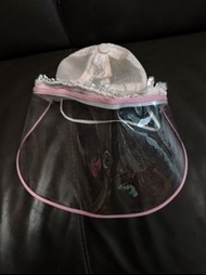 粉紅色嬰兒防疫帽 可拆卸