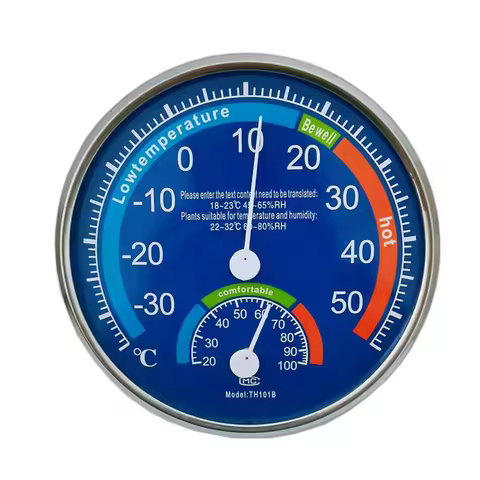 Hygrometer Thermo Restaurant Room ABS Workshop Analogue Humidity Garden Hotel Lobby Hygrometer Offic