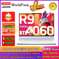 Lenovo Legion R9000p E-sukan Permainan Komputer Riba 16 Notebook Amd R9 7945hx Rtx4060 2.5k 240hz 10