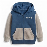 Boys and Girls Zipper Hoodie Jacket Ages 2-12 Years, Erigo Screen Printed Combination Model, Thick M