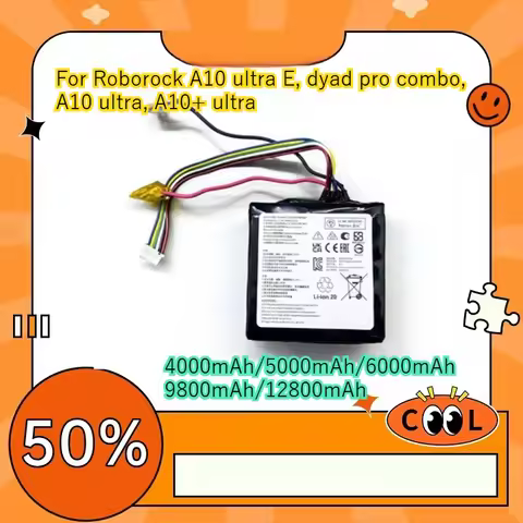 21.2V/21.6V 4000mAh/5000mAh battery BCR-1P6S-4000HS for Roborock A10 ultra E, dyad pro combo, A10 ul