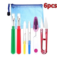 HTF 6pcs Sewing Seam Ripper Kit Thread Seam Thread Cutter Tool with Trimming Scissor