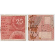 Uang Kuno Indonesia 25 Gulden Seri FEDERAL ORANGE Sanering