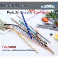 Stainless Steel Drinking Metal Straw with Cleaning Brush