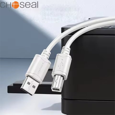 CHOSEAL USB 2.0 Printer Cable A Male to B Male High Speed 480Mbps Scanner Cord for HP Canon Epson Le