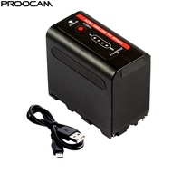 PROOCAM JX-98 Smart battery camera led light same display usb micro with Np-F970 F960 D970 Np-F550 N