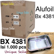 [1Dus] Aluminium Foil Kotak BX 4381 Tanpa Tutup isi 1.000 Bestfresh / Alufoil Tray Kotak Aluminium F